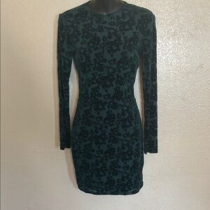Elegant Floral Velvet Dress